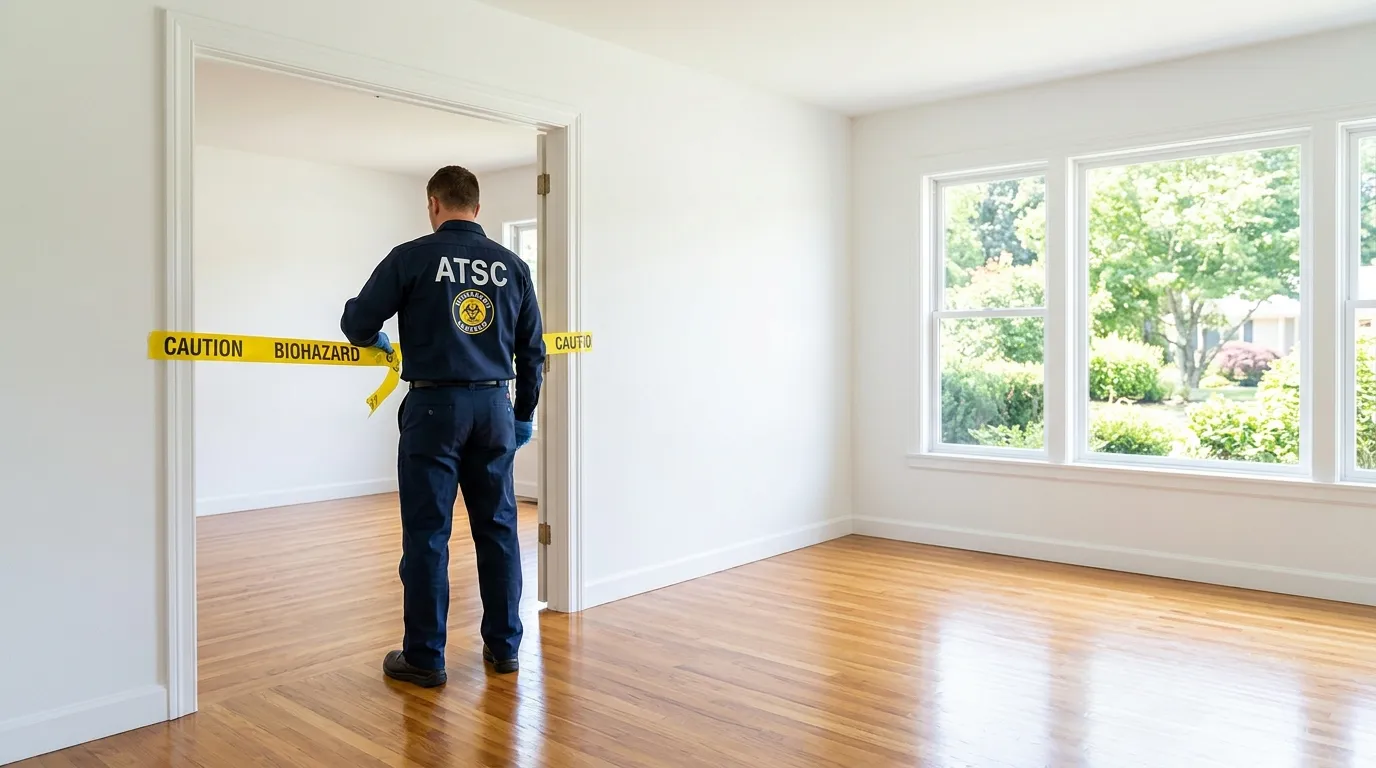 Certified biohazard cleanup crew performing Crime Scene Cleanup in Grandview